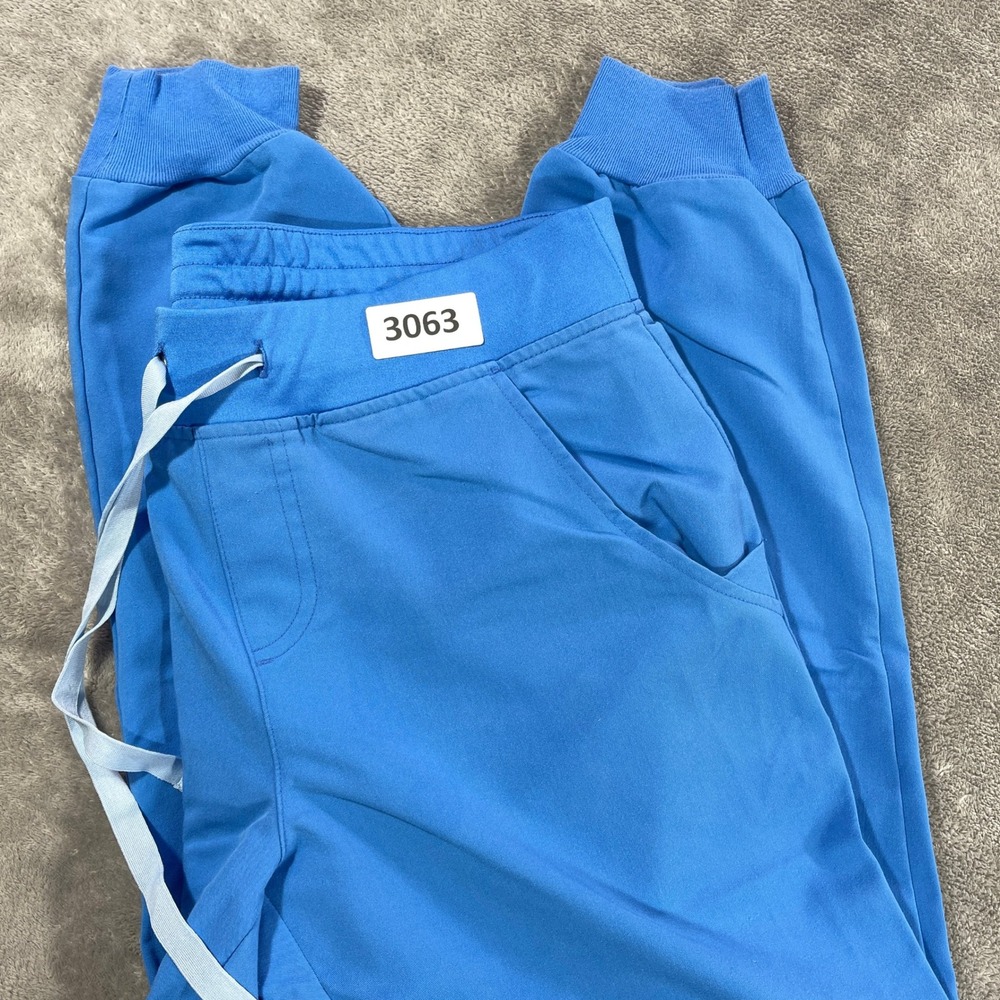 FIGS Technical Collection Scrub Joggers Women Medium Blue Cargo Pocket Pants
